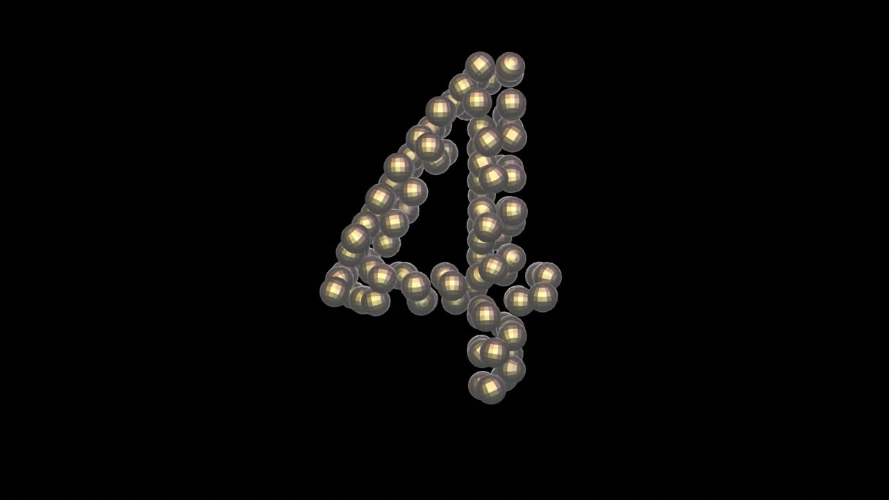 bolas de discoteca tipo de letra número 4