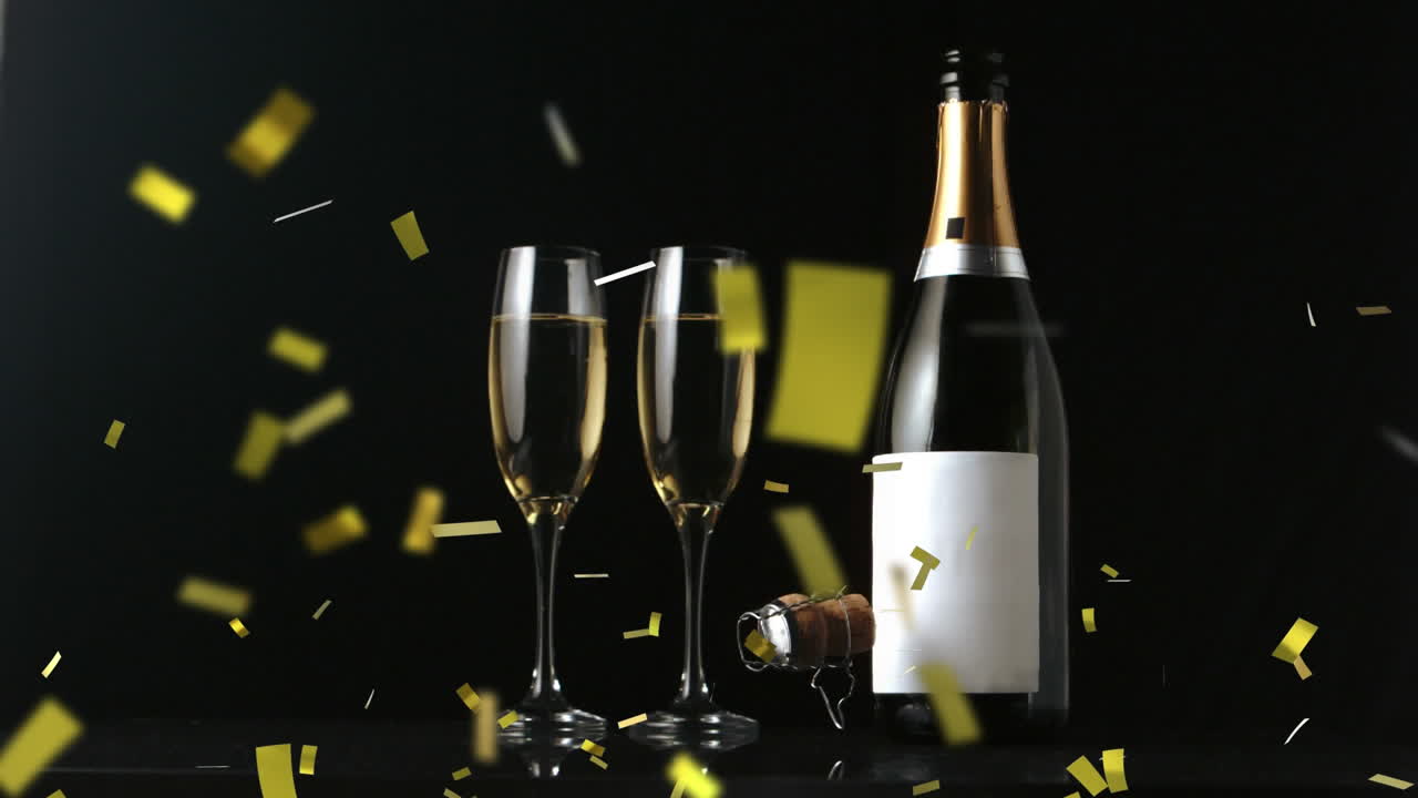 Prop fra en champagneflaske skyder op