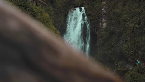 View-Of-Cascading-Peguche-Waterfalls-In-Otavalo