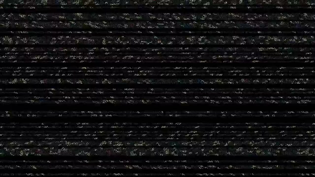 Analog Television Static Noise with Horizontal Glitch Lines