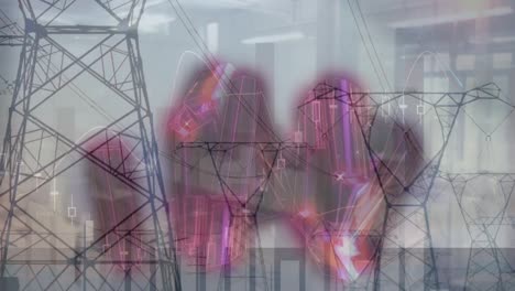 Animation-of-moving-shapes-over-pylons