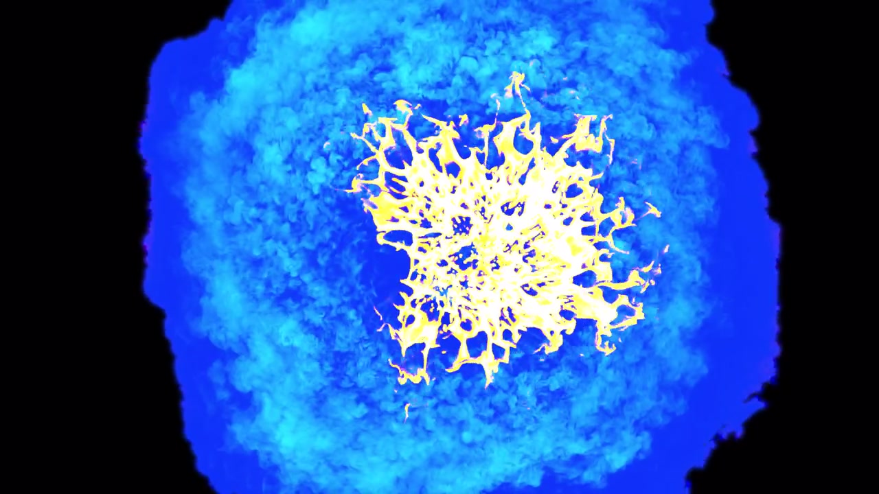 Vortice di energia blu su canale alfa