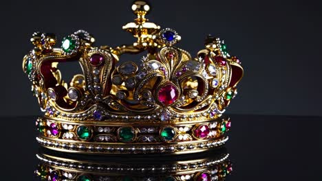 corona de oro adornada con gemas