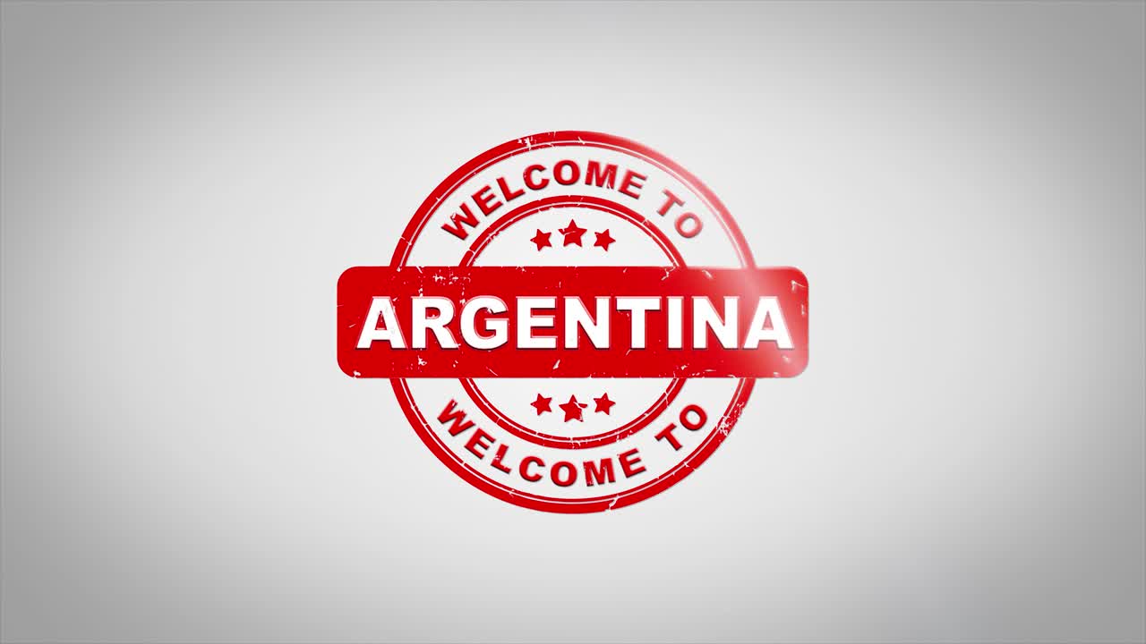 Welcome to Argentina Stamp Graphic Design