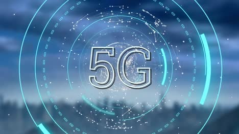 5-G-Werden-Auf-Einem-Rotierenden-Globus-Angezeigt