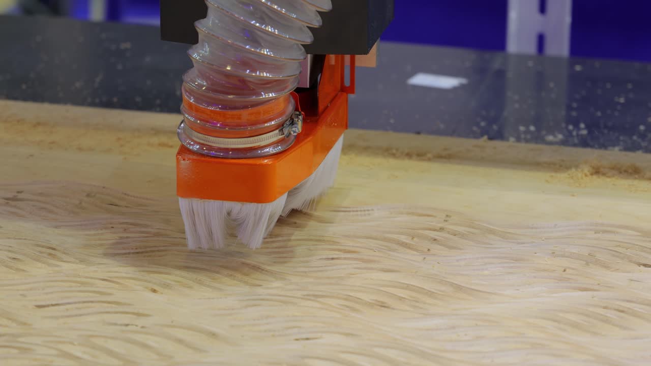 CNC woodworking wood processing machine, modern technology in the industry.