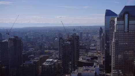 Calgary-Rascacielos-Grúas-De-Construcción-Centro-De-La-Calle