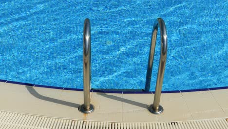 grab bars ladder in the swimming pool