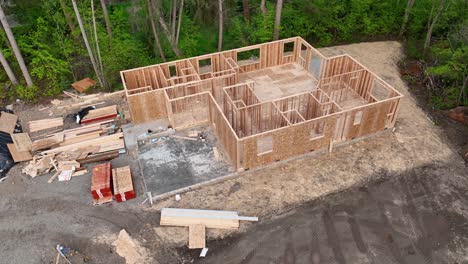 rotating aerial overtop a frames single story house in an up and coming neighborhood