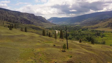 clinton, bc: green landscape alongside the cariboo highway