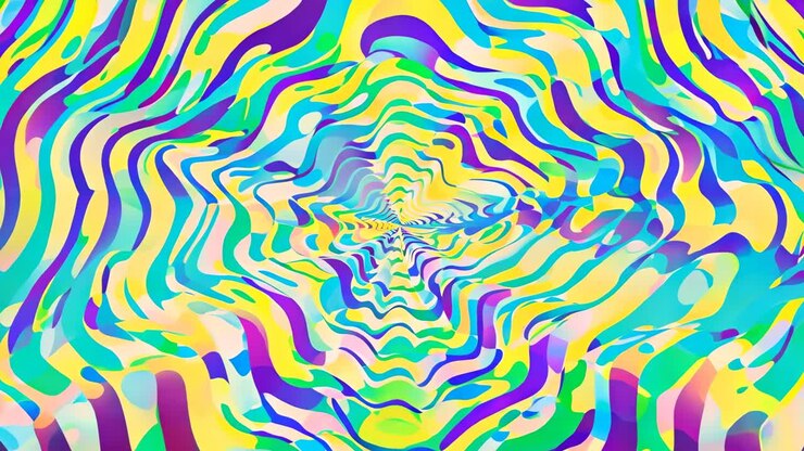 Vibrant Abstract Motion Graphics with Pulsating Wavy Lines
