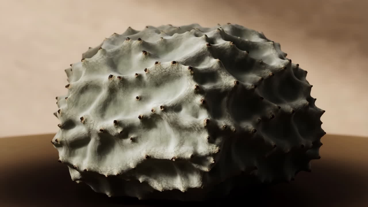 Close-up of a Spiky, Textured Organic Object