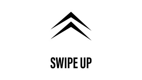 swipe up sign arrow animation. drag pull up icon animated video. follow button. visit page 4k