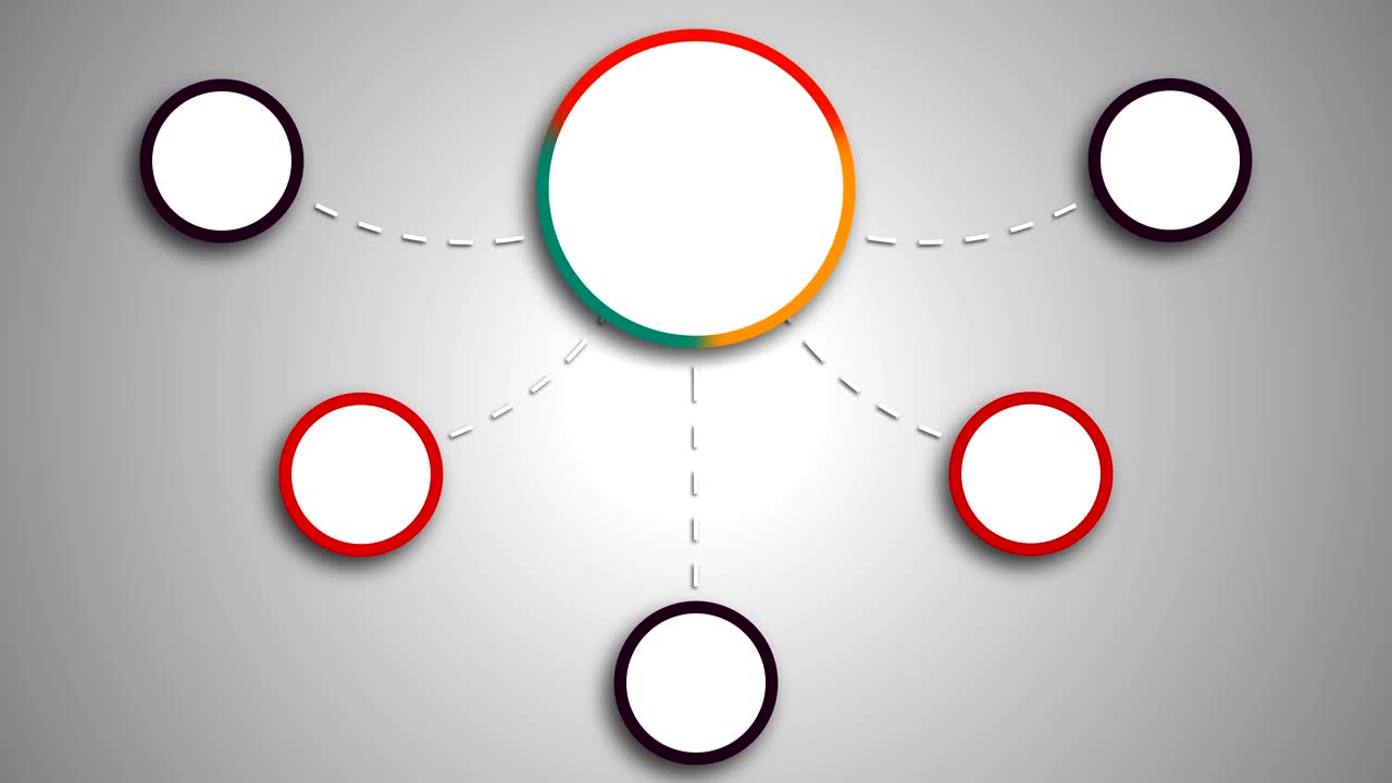 다채로운 요소를 가진 현대적인 인포그래픽.