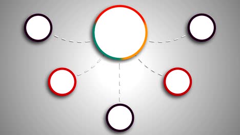 infografías modernas con elementos coloridos. bucle sin costuras.