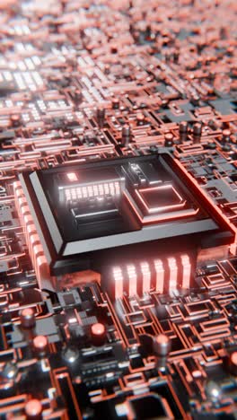 advanced microchip on circuit board