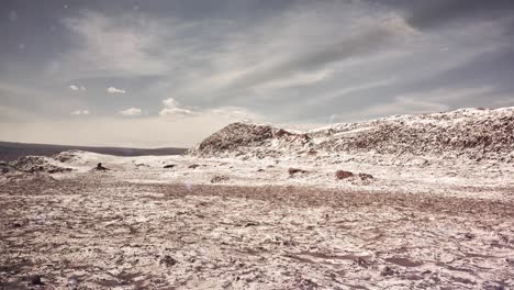 remote arid landscape with animated sky