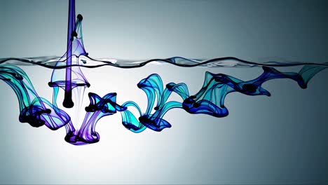 Colorful Ink Flowing in Water