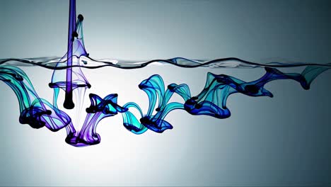 colorful ink flowing in water