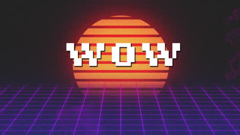 animación de wow en el espacio abstracto digital