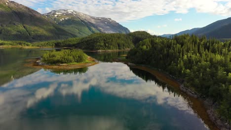 aerial footage beautiful nature norway