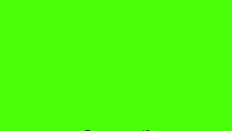 3d animation of coffee beans group on green screen chroma key