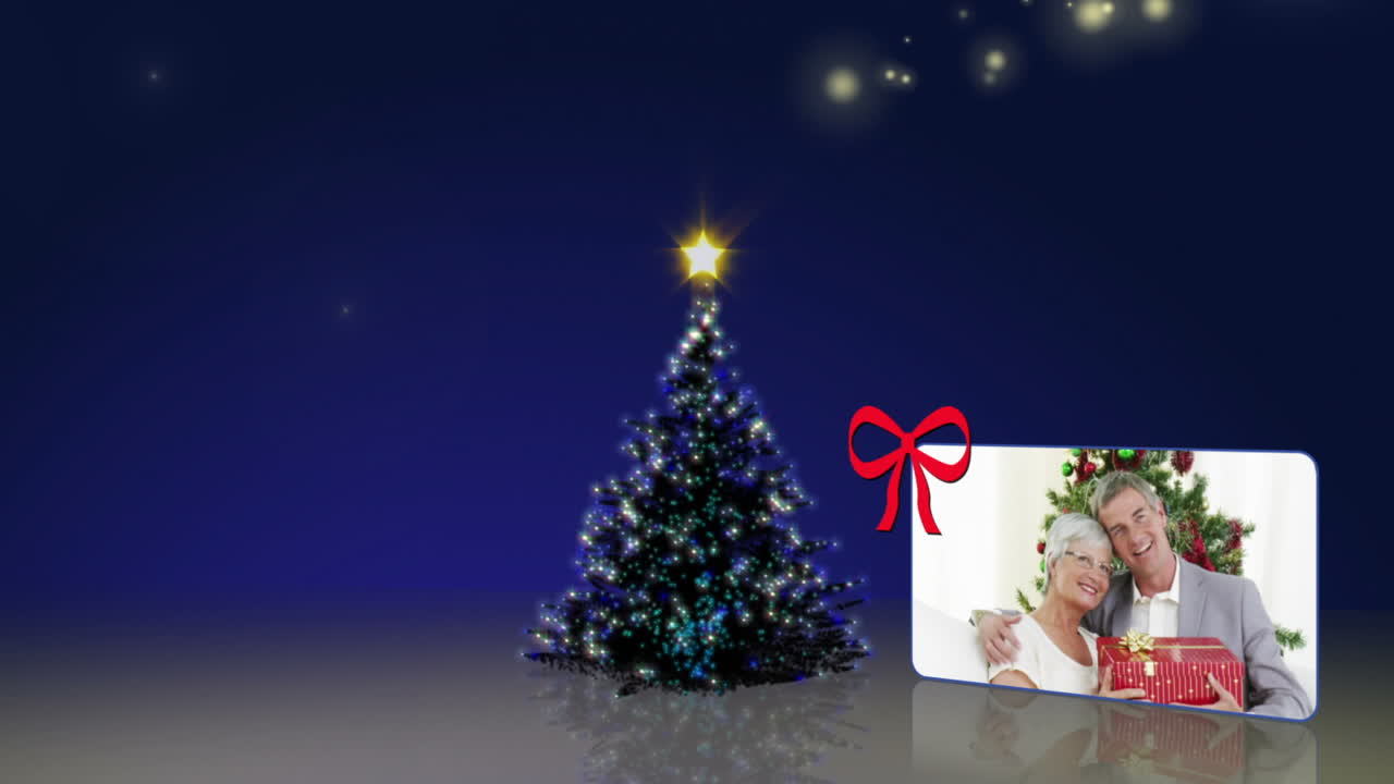 árbol de navidad y algunas animaciones familiares