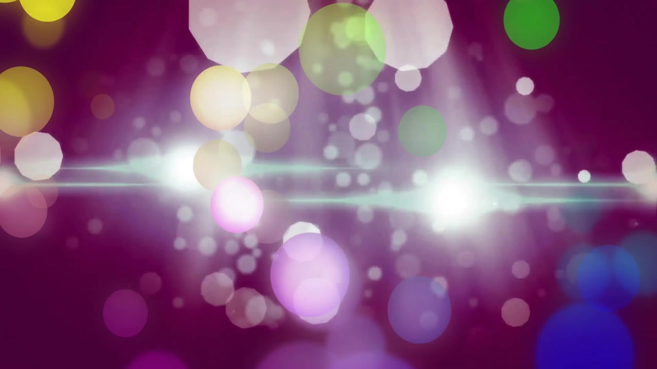 Fundo Abstrato com Luzes Bokeh Coloridas Flutuantes e Reflexo de Lente