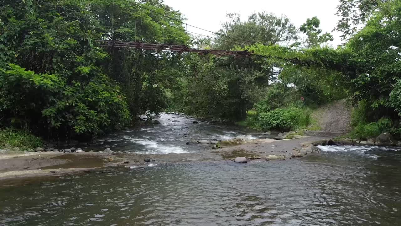 fiume attraverso la giungla, costa rica, riserva naturale di pura vida