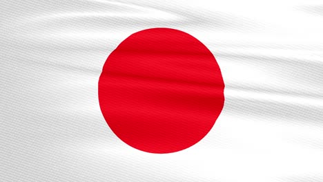 japan flag waving textile fabric textured background.
