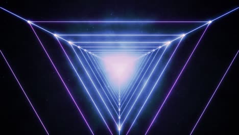 blue and violet space neon triangles