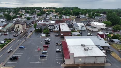 downtown watsontown, pennsylvania with drone video pulling back