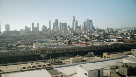 downtown los angeles skyline with water tower
