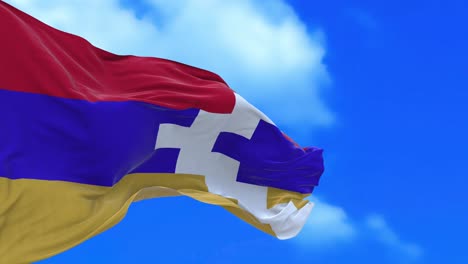 seamless loop of nagorno karabakh republic flag.