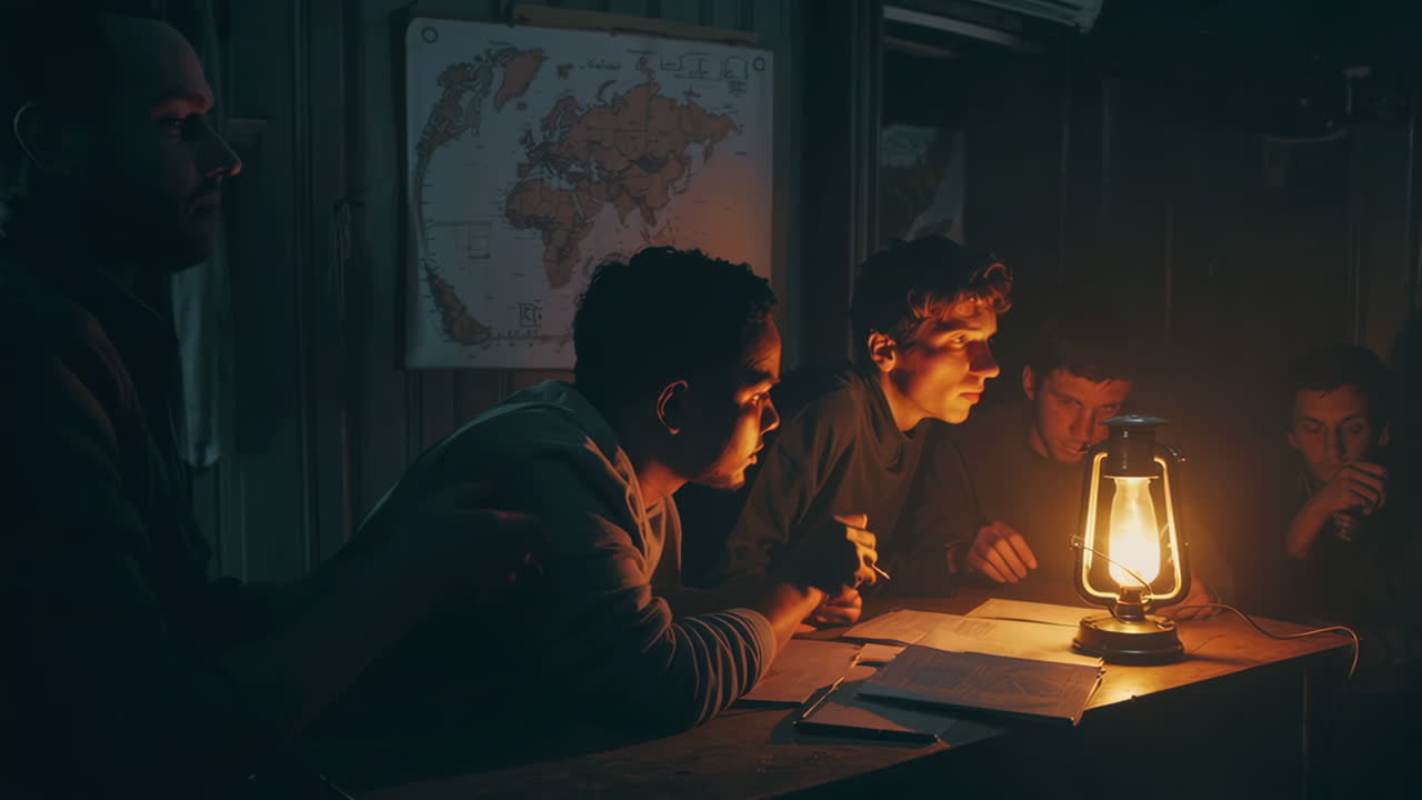 Team Meeting at Night