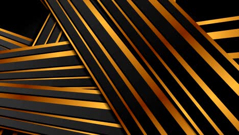 animación de video de rayas abstractas negras y de bronce