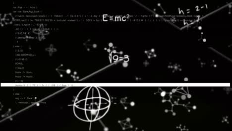 animation of science data processing over dark background