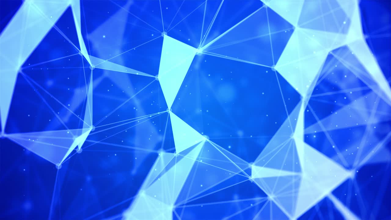 연결된 점과 선을 가진 기하학적 추상적인 루프 배경.