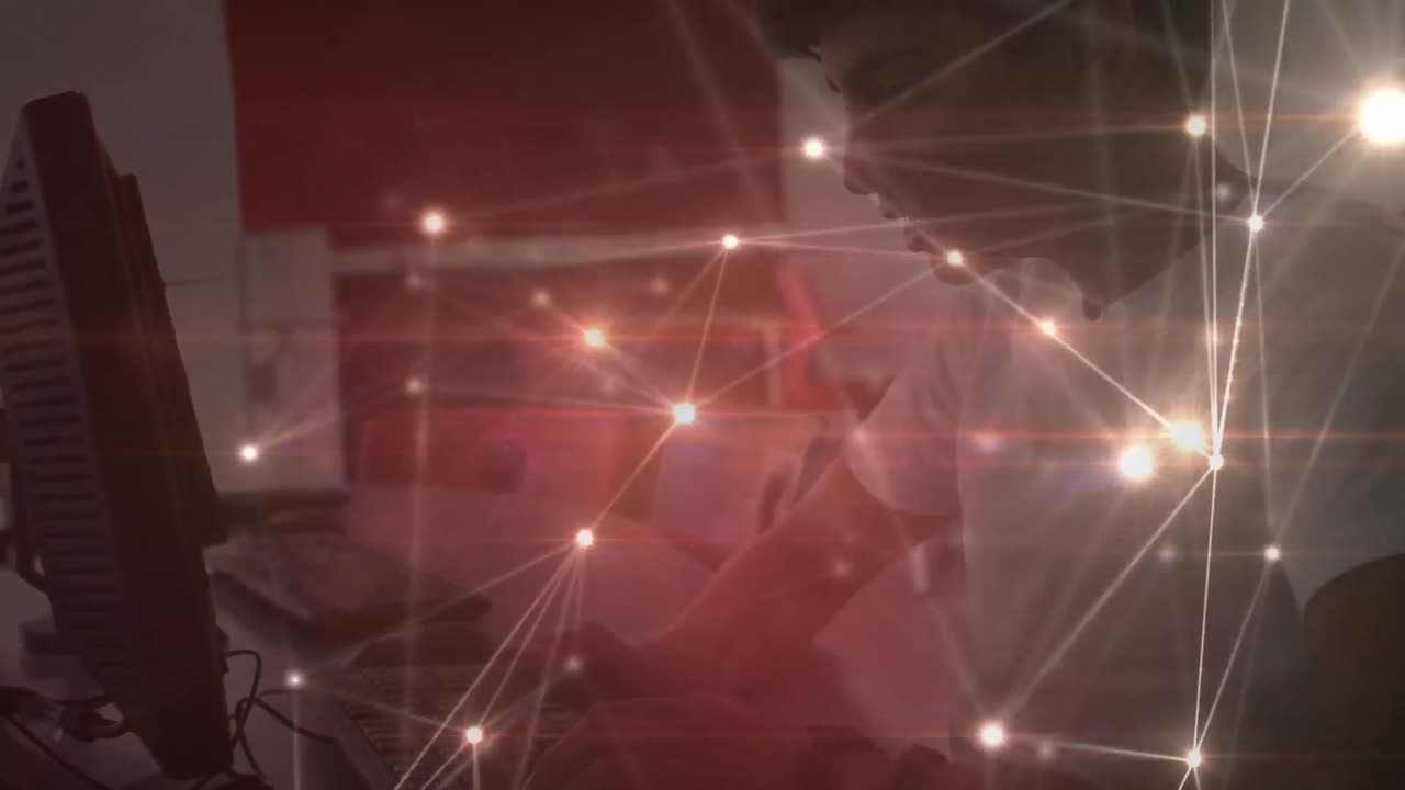 una red brillante de conexiones contra estudiantes varones que usan computadoras