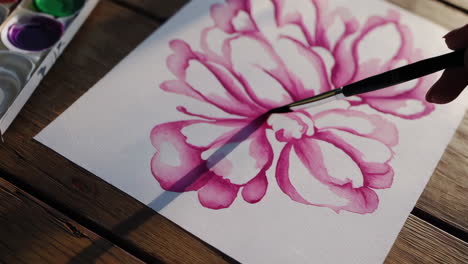watercolor painting process