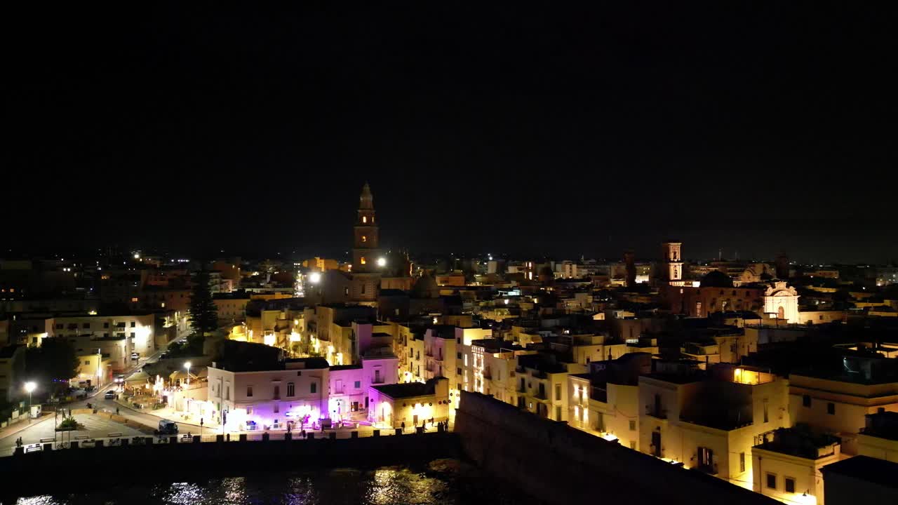 Monopoli’s Illuminated Skyline with Lightning Strikes