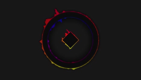 colorful circle audio visualizer