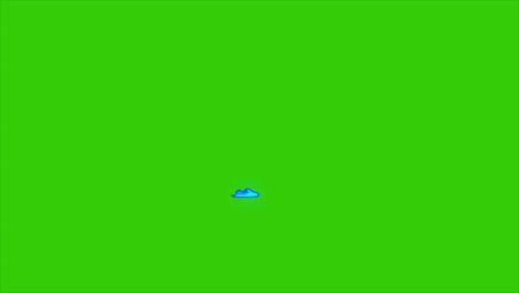 animación de dibujos animados acuáticos sobre fondo verde