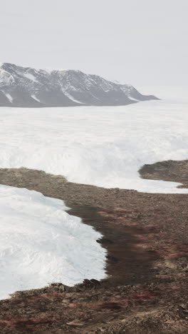 snow-covered mountain landscape in the arctic