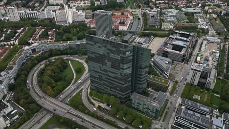 high rise modern business office apartments in central munich