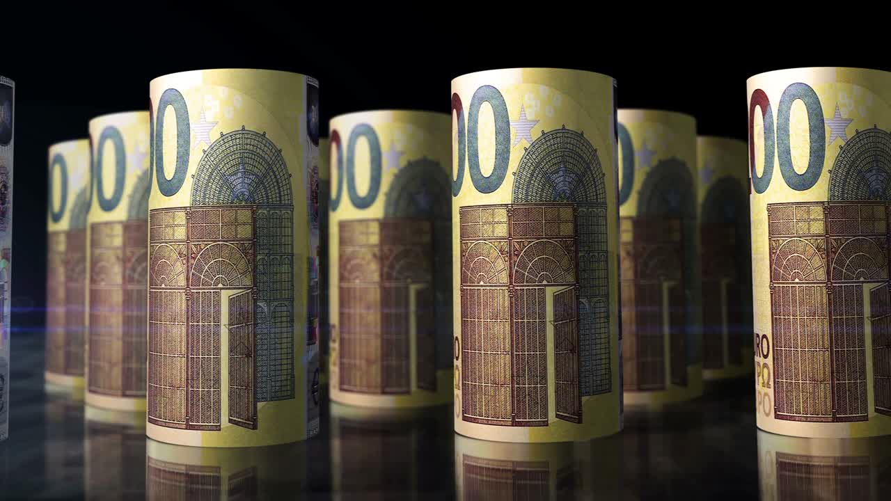 유로화 은행권 롤 원활한 루프