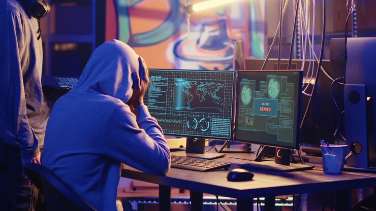 Errore di computer che ha negato l'accesso all'hacking