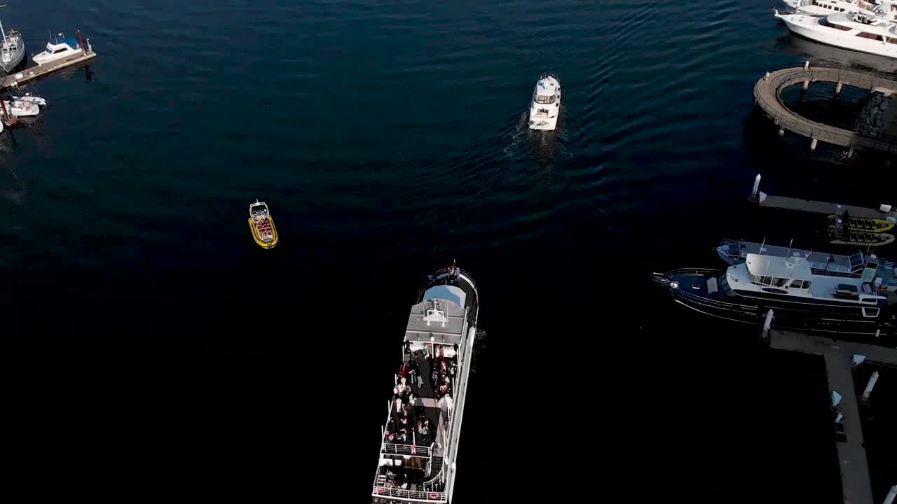 밴쿠버 정박지의 요트