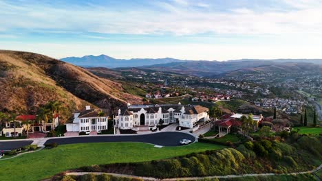 aerial view of luxury california home