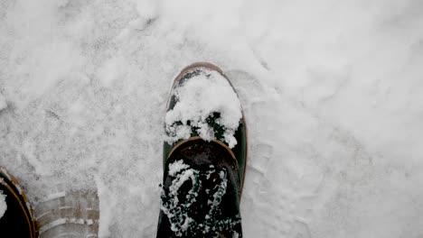 snow boot during winter storm